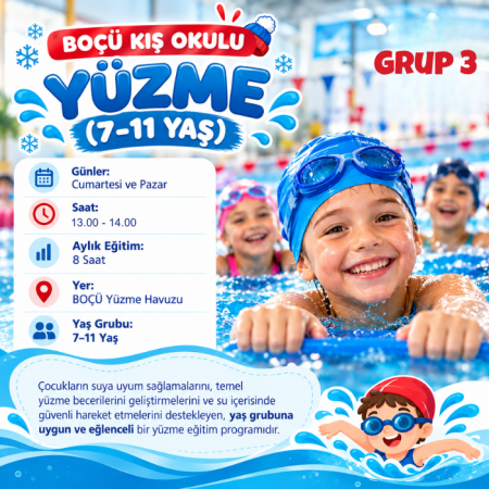 Yüzme (7-11 Yaş) – Grup 3